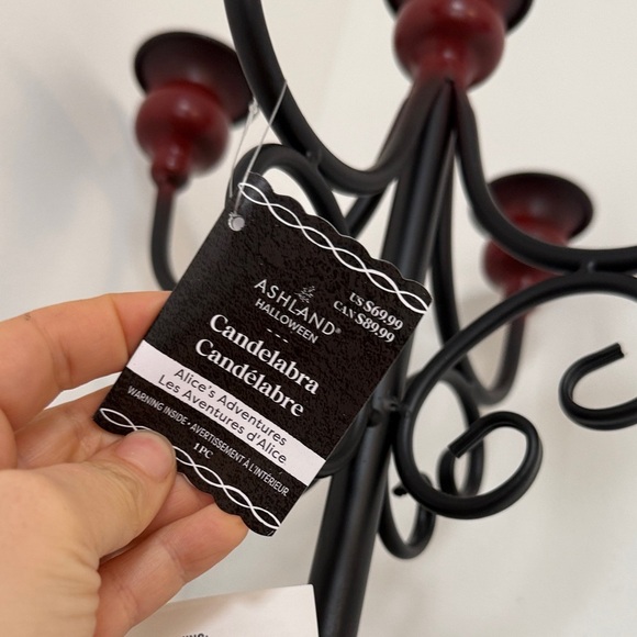 Ashland Black and Red Candelabra candle holder new - Picture 3 of 8